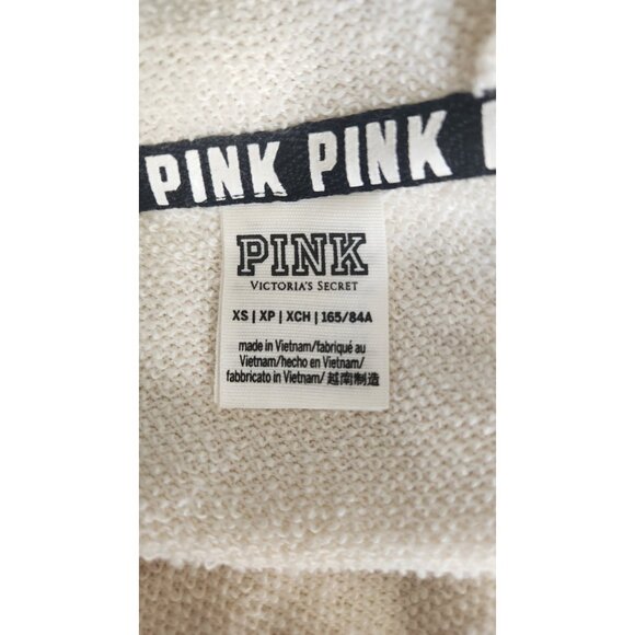 Victoria's Secret PINK Cream Purple Ombre Logo French Terry Full Zip Hoodie XS - Picture 6 of 6
